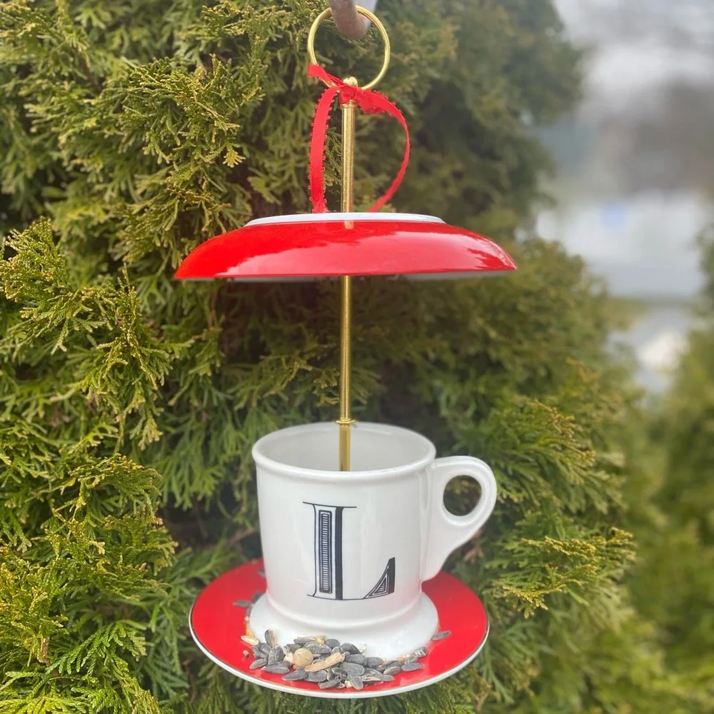 Tea Cup Bird Feeder Garden Ornament Perfect for Mother’s Day